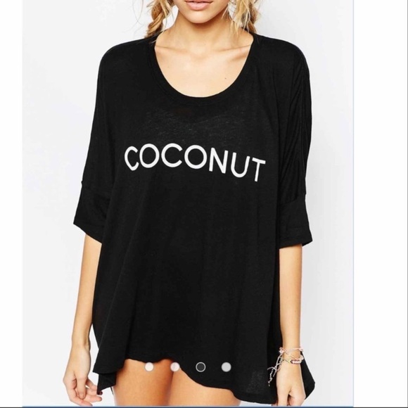 Not For  Sale   Wildfox Swim Coverup NWOT “Coconut” Black - S - Picture 4 of 4